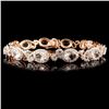 Image 2 : 14K Bracelet: 8.33ctw Morganite & 2.10ctw Diamond