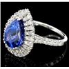 Image 2 : 3.97ct Tanzanite & 1.12ct Diamond Ring - 18K WG