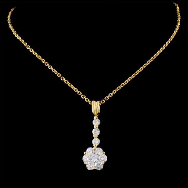 0.95ctw Diamond Pendant in 18K Yellow Gold