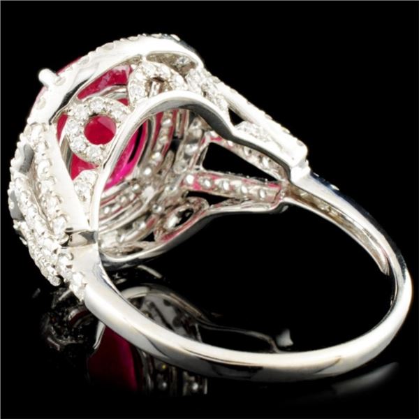 14K Gold Ruby 5.57ct & Diamond Ring 1.49ctw