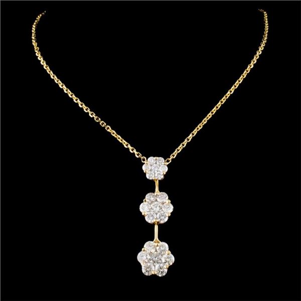 14K Gold Necklace with 2.10ctw Diamonds