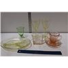 Image 1 : Depression Glass, Wine Glasse, Serving Tray,