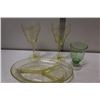 Image 3 : Depression Glass, Wine Glasse, Serving Tray,