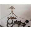 Image 4 : Collection of metal and cast iron  ornaments and wall hangers