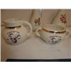 Image 4 : Vintage Hycroft 3 Vases, Cream and Sugar and Mug