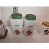 Image 4 : Assorted white glass salt and pepper shakers,