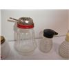 Image 7 : Assorted white glass salt and pepper shakers,