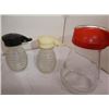 Image 9 : Assorted white glass salt and pepper shakers,