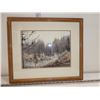 Image 1 : Framed, Signed Painting of A Creek in the Forest
