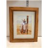 Image 1 : Framed, Signed Original Painting of Cowboy