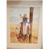 Image 3 : Framed, Signed Original Painting of Cowboy