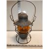 Image 1 : C.N.R. Lamp with Amber Glass Globe