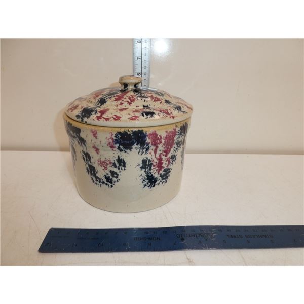 Medalta Hand Painted Lidded Pot