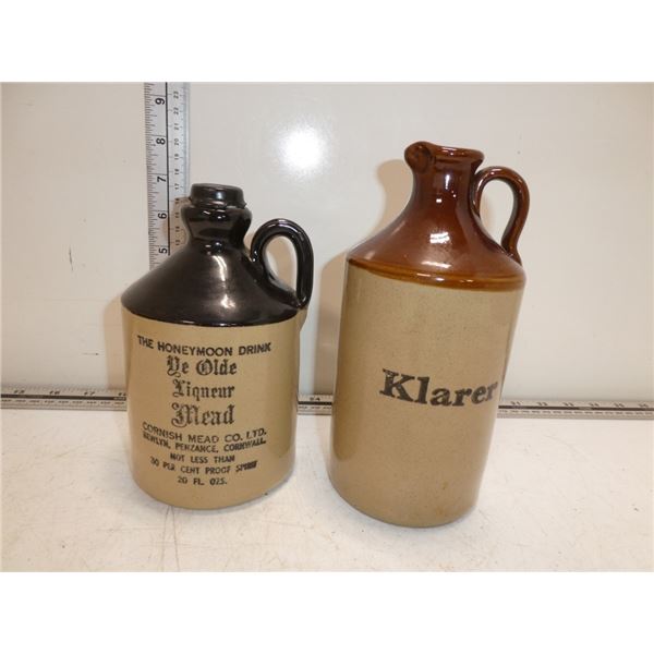 2- Pearson's  Lidded Stone Jugs