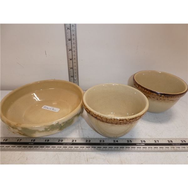 3 Medalta Stone Bowls