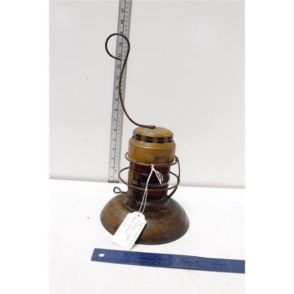 City of Petersburg Traffic Light Red Glass