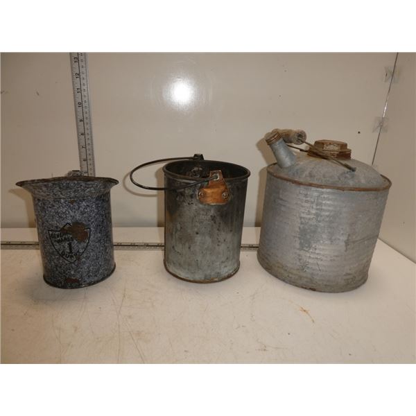 Galvanized Oil Can, General Wares 1 Quart Jug and