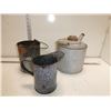 Image 2 : Galvanized Oil Can, General Wares 1 Quart Jug and