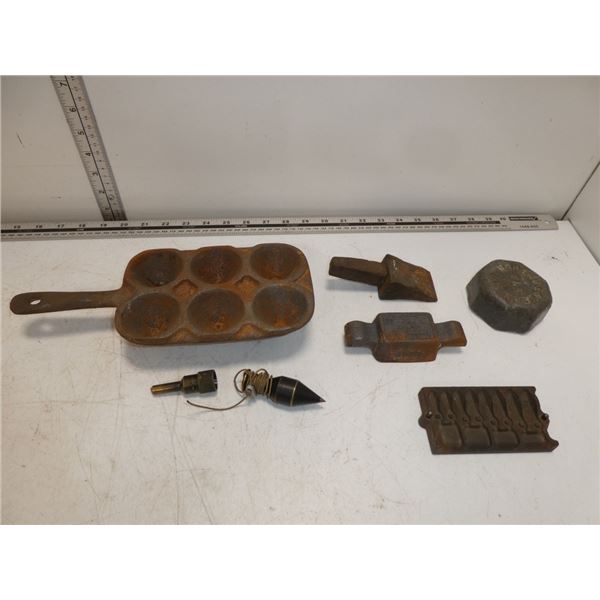 Cast Iron Molds and Plumb Bobs