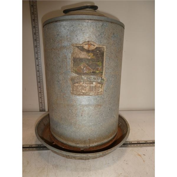 3 Gallon Galvanized Chicken Feeder