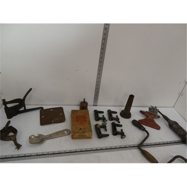 Antique riveting tool, Antique vise grips,