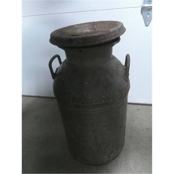 Antique Lidded Cream Can