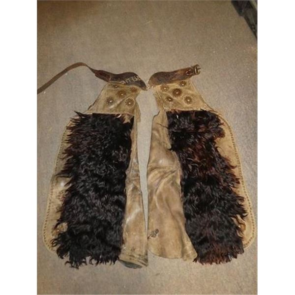 Set of Antique Leather/ Furr Chaps