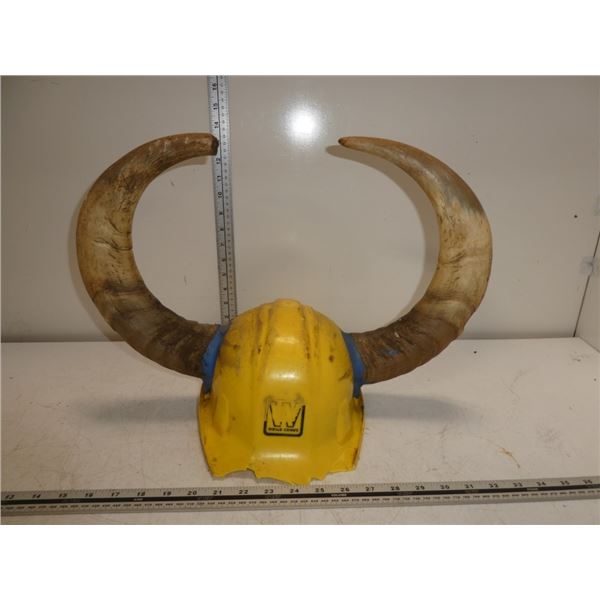 Folk Art Helmet with Horns