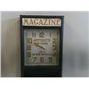 Image 1 : Vintage Looking Metal  Magazine Rack and Clock