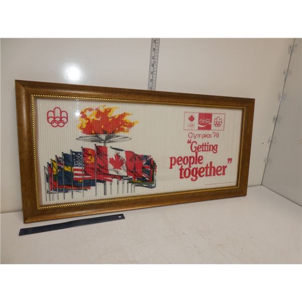 Framed Coca Cola Olympic '76 print