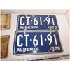 Image 4 : Collection of vintage alberta license plates