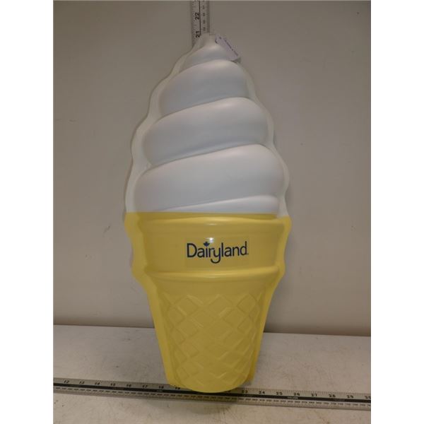 Dairyland Plastic Icecream Sign