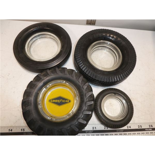 4 Vintage Tire Ash Trays