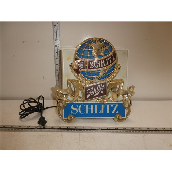 Vintage "Schlitz" Advertsing Light Up, Plastic
