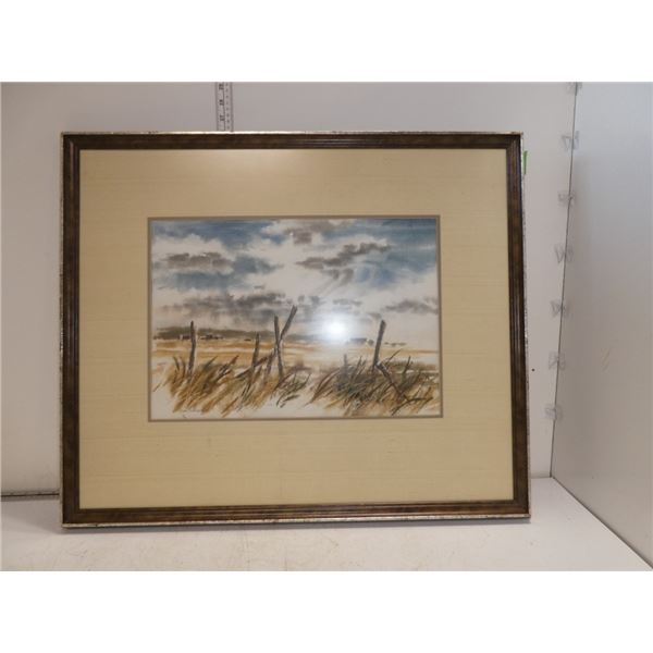 Signed, Framed Original Watercolor