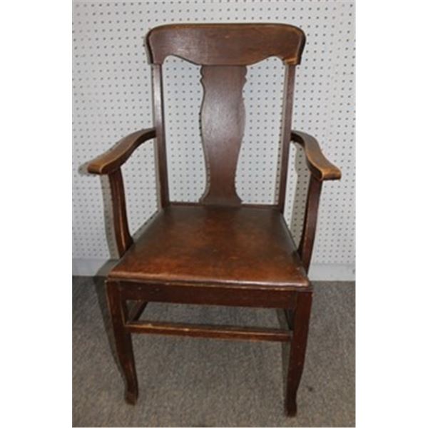 Antique Wooden Captain Chair