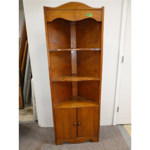 Antique Corner Shelf with Cupboard