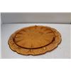 Image 2 : Yellow and Amber Glass Serving Platters
