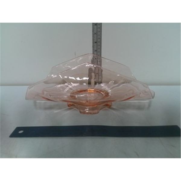 Depression Glass Footed Bowl