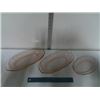 Image 3 : 3 Depression Oval Glass Serving Dishes