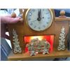 Vintage Electric Clock, Fireplace Light