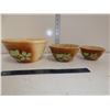 3 U.S.A Stoneware Mixing Bowls
