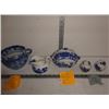 Antique "Blue Flow" china dishes