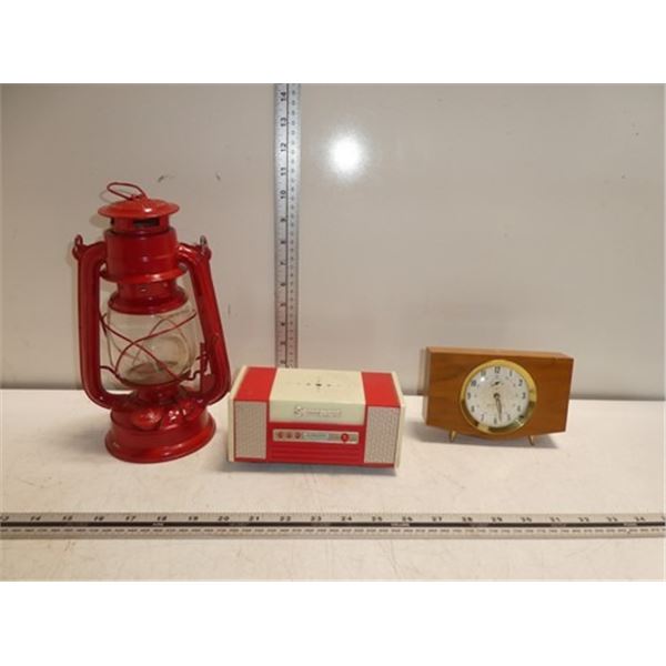 Lantern, Alarm Clock and Radio