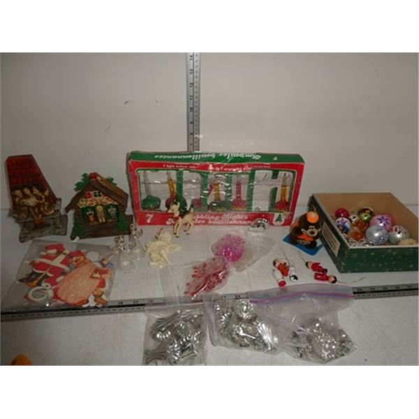 Assorted christmas decorations