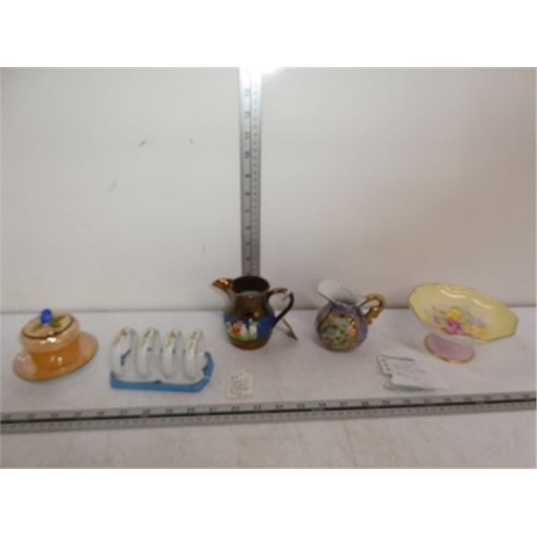 Vintage toast holder, Antique victorian copper