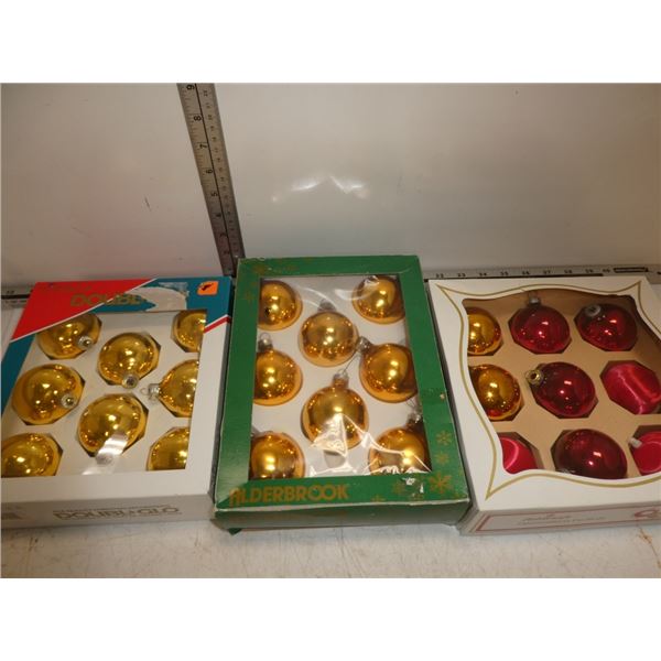 Gold and Red Colored Christmas Balls