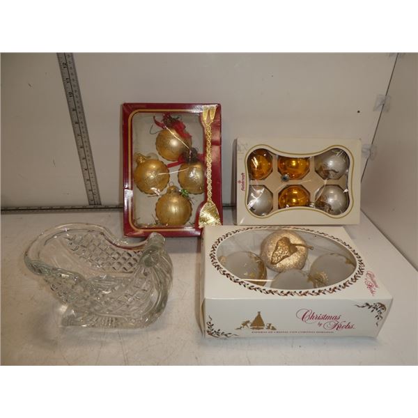 Vintage Chrismas Tree Ornaments, Sleigh