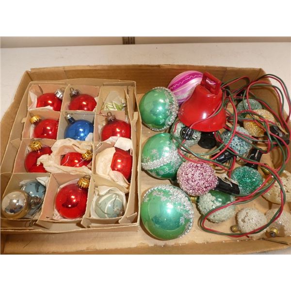 Antique Christmas Ligths and Balls