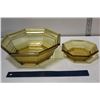 Vintge Yellow Glass Serving Bowls